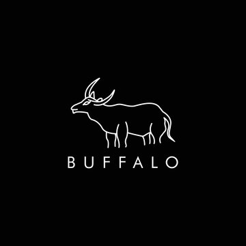 Buffalo logo icon design template flat vector