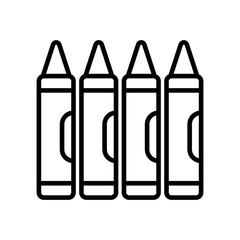 Crayon Icon Vector Design Template