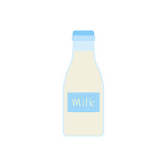a bottle fresh milk flat design vector illustration.