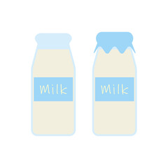 a bottle fresh milk flat design vector illustration.