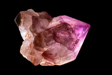 Fototapeta premium amethyst isolated on black