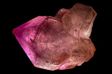 amethyst isolated on black