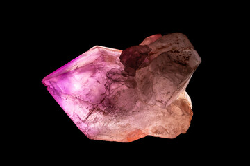 amethyst isolated on black
