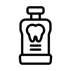 Obraz premium mouthwash line icon illustration vector graphic
