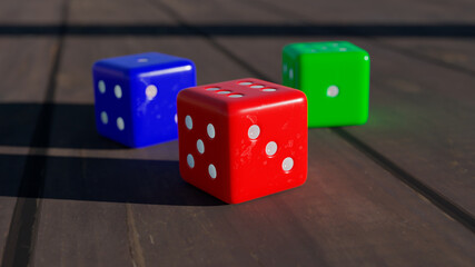 dice on the table