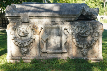 Sarcophagus in Aphrodisias Ancient City in Aydin, Turkiye