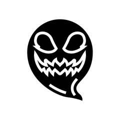 face ghost glyph icon vector. face ghost sign. isolated symbol illustration