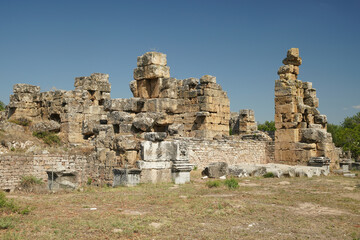 Hadrianic Baths in Aphrodisias Ancient City in Aydin, Turkiye