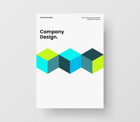 Abstract mosaic pattern corporate brochure template. Bright catalog cover A4 vector design illustration.