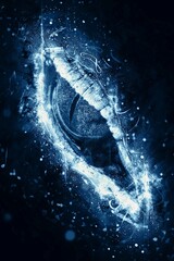 Illustrated spooky Dragon eye 