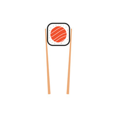 Sushi vector logo template, or Japanese specialties.