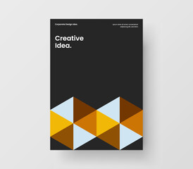 Unique company identity vector design concept. Trendy geometric shapes corporate cover template.