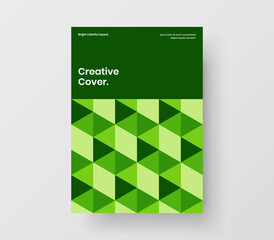 Amazing catalog cover vector design layout. Trendy mosaic shapes corporate identity illustration.