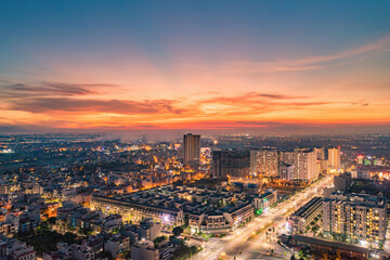 Fototapeta premium Panorama of Bac Ninh city