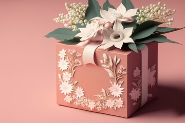 Grußkarte zum Muttertag, Valentinstag oder Geburtstag, Ai generativ