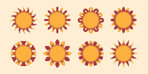 Sun shapes collection.