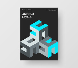 Original annual report A4 vector design template. Vivid geometric hexagons corporate identity layout.