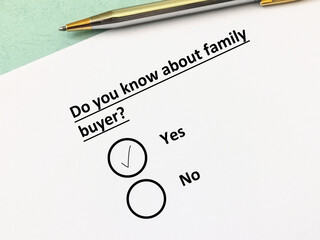 Questionnaire about procurement