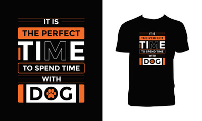 Dog Typography And Calligraphy T Shirt Design 