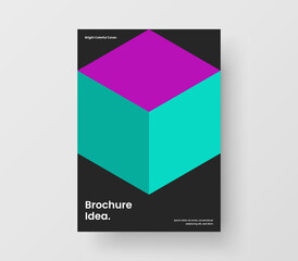 Unique handbill design vector concept. Colorful geometric pattern poster illustration.