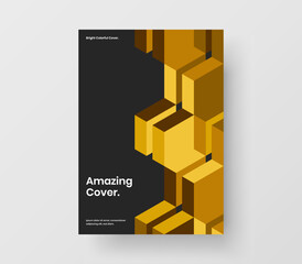 Minimalistic journal cover A4 vector design concept. Creative geometric hexagons banner template.