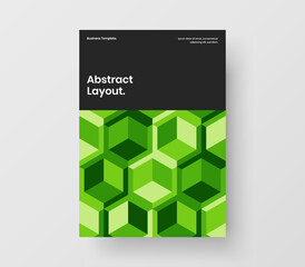 Premium geometric shapes booklet concept. Unique poster design vector layout.