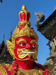 Protector at the entrance of Wat Lok Moli, Chiang Mai, Thailand