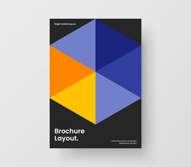 Bright mosaic pattern book cover concept. Creative postcard A4 vector design template.