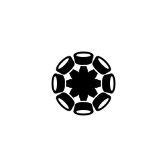 Obraz premium Flower icon. Simple style Flower shop poster background symbol. Flower brand logo design element. Flower t-shirt printing. Vector for sticker.