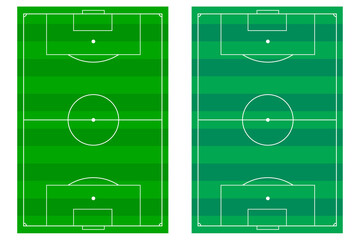 Soccer, football field, infographics, flat, app. Football field with green surface and white markings isolated on white background. jpg illustration of a soccer field jpeg 

