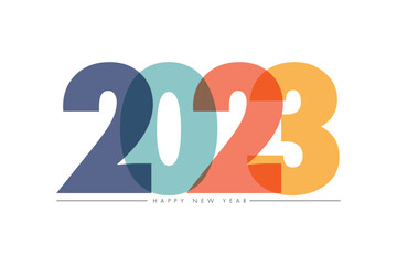 2023 Happy New Year Vector