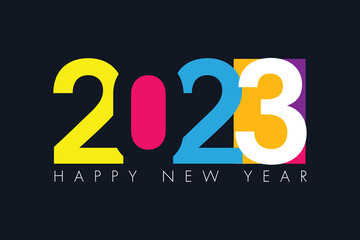 2023 Happy New Year Vector