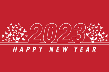 Fototapeta na wymiar 2023 Happy New Year Vector