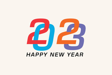 2023 Happy New Year Vector