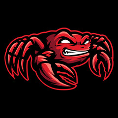 red crab mascot logo design vector with concept style for badge © Ilhustrator