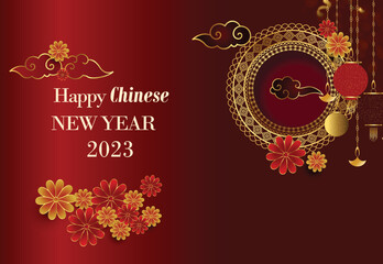 Chinese new year celebration background design template