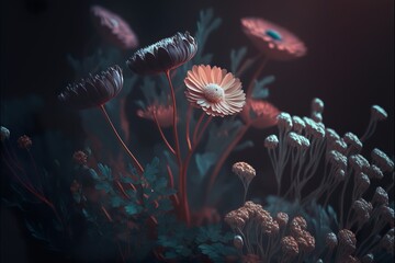 Obraz premium Flowers. Generative AI 