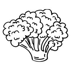 Broccoli Coloring Page for Kids