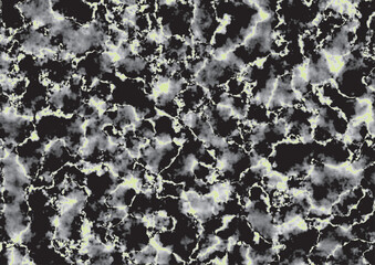 Black and White Marble background with green cracks