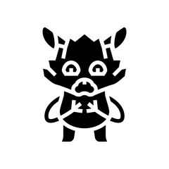 animal monster funny glyph icon vector. animal monster funny sign. isolated symbol illustration
