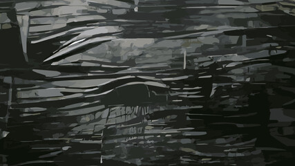 Dark background with black overlap layers. Modern abstract vector texture.