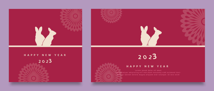 2023 new year card. minimalist background design with copy space area