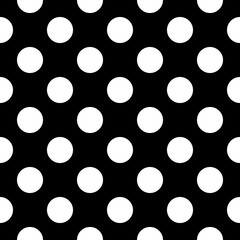 Seamless pattern. Big dots wallpaper. Circles ornament. Polka dot motif. Circular figures backdrop. Rounds background. Dotted motif. Vector image. Digital paper, textile print, web design, abstract © funkyplayer