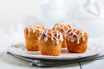 Fototapeta na wymiar Homemade lemon-ginger muffins.
