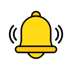 Vibrating bell icon. Notification and contact. Jingle icon. Vector.