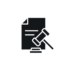 Probate simple glyph icon. Vector solid isolated black illustration.