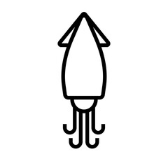 Cephalopod squid icon. Seafood. Vector.