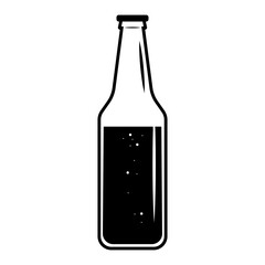 Beer Glass bottle icon. Beer and pub symbol illustration.