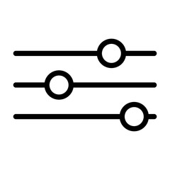 Preference Slider symbol icon. Bar symbol illustration