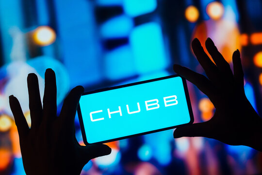 December 24, 2022, Brazil. In this photo illustration, the Chubb Limited logo is displayed on a smartphone mobile screen..